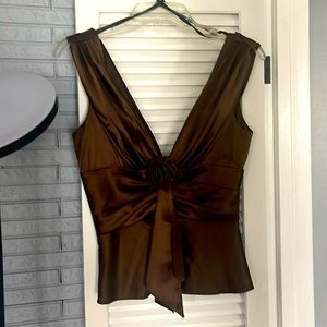 Jessica Howard brown evening top size 4